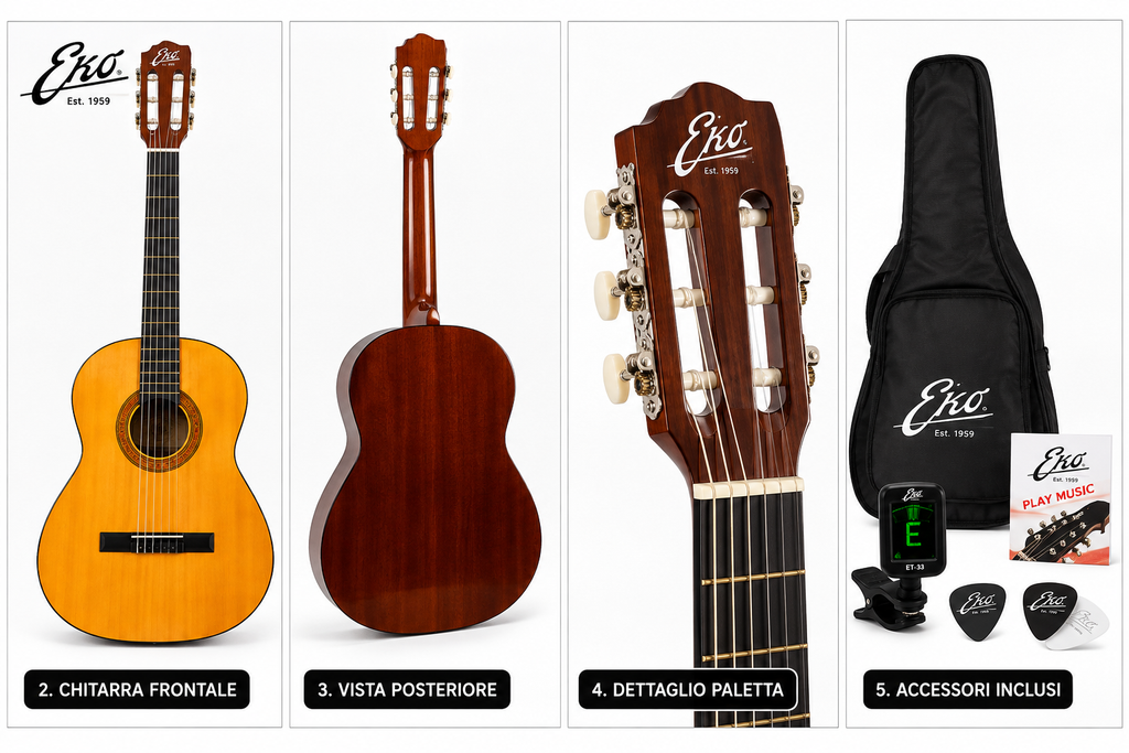 EKO CS-10 Pack – Kit Chitarra Classica 4/4