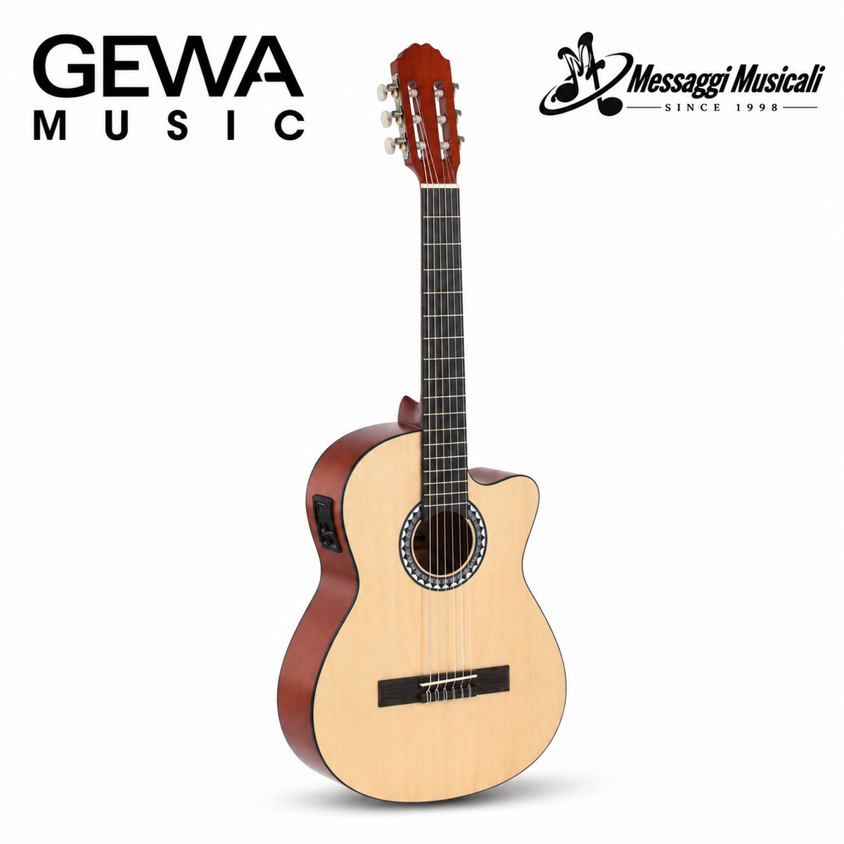GEWA Music Chitarra Classica Elettroacustica Cutaway Natural